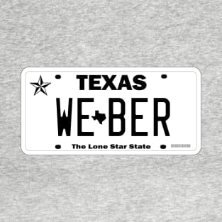 Weber Grill Texas Vanity license plate T-Shirt